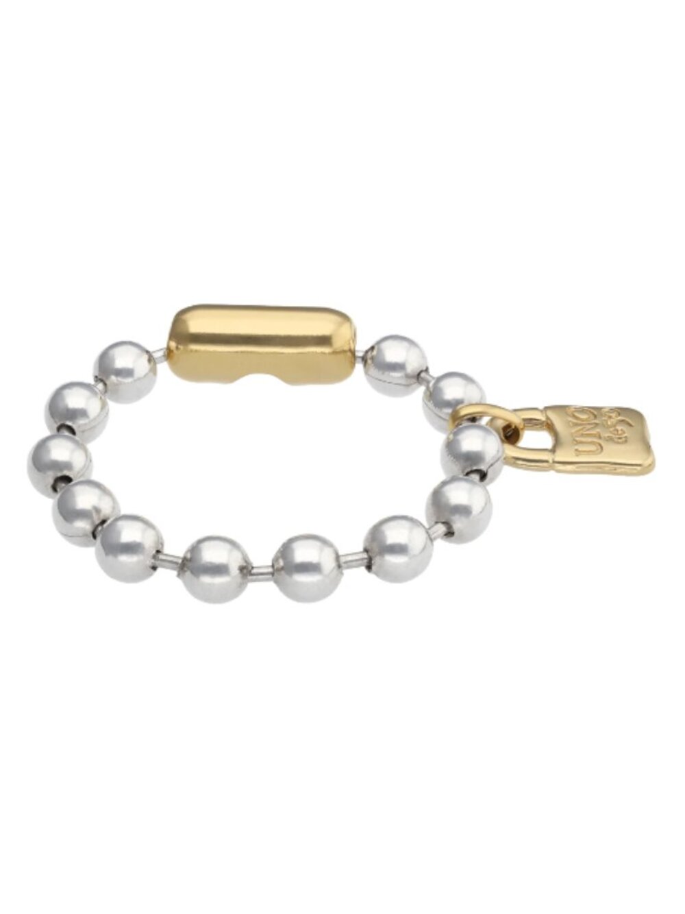 UNO de 50 Beaded bracelet with padlock Size M 6.1 inch
